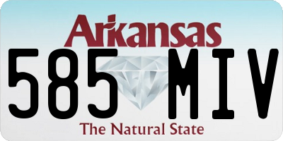 AR license plate 585MIV