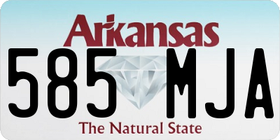 AR license plate 585MJA