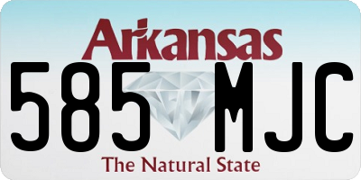AR license plate 585MJC