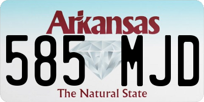 AR license plate 585MJD