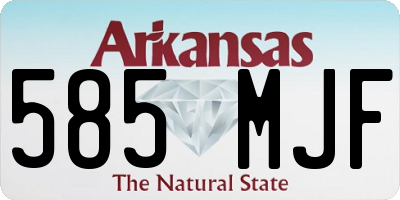 AR license plate 585MJF