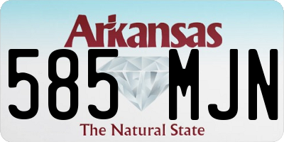 AR license plate 585MJN