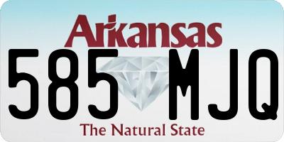 AR license plate 585MJQ