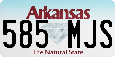 AR license plate 585MJS