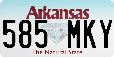 AR license plate 585MKY