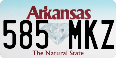 AR license plate 585MKZ