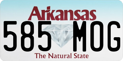 AR license plate 585MOG