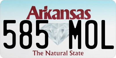 AR license plate 585MOL