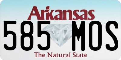 AR license plate 585MOS