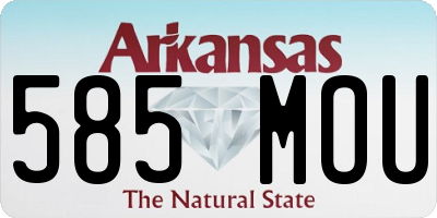 AR license plate 585MOU
