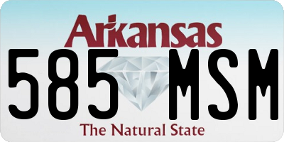 AR license plate 585MSM