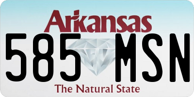 AR license plate 585MSN