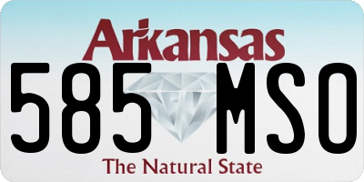 AR license plate 585MSO