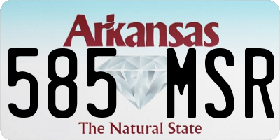 AR license plate 585MSR