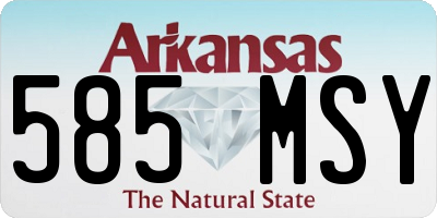 AR license plate 585MSY