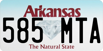 AR license plate 585MTA