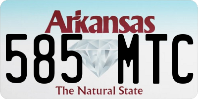 AR license plate 585MTC