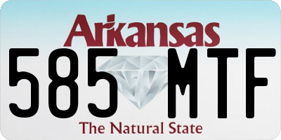 AR license plate 585MTF
