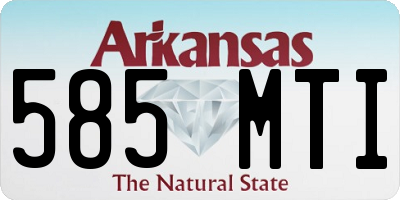 AR license plate 585MTI