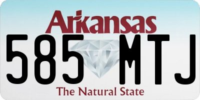 AR license plate 585MTJ