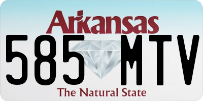 AR license plate 585MTV