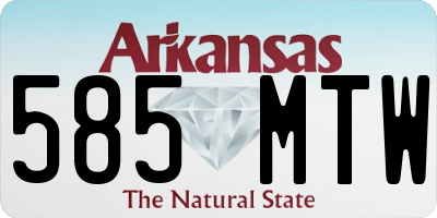 AR license plate 585MTW
