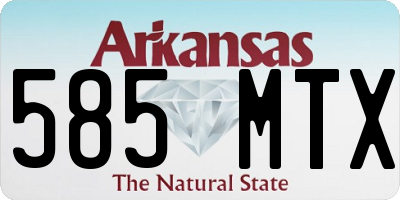 AR license plate 585MTX