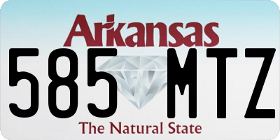 AR license plate 585MTZ