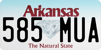 AR license plate 585MUA