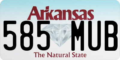 AR license plate 585MUB