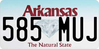 AR license plate 585MUJ