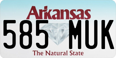 AR license plate 585MUK