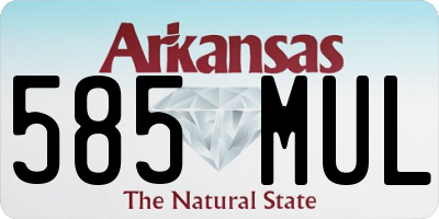 AR license plate 585MUL
