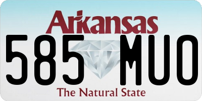 AR license plate 585MUO