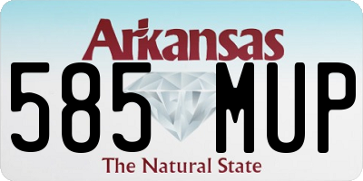 AR license plate 585MUP