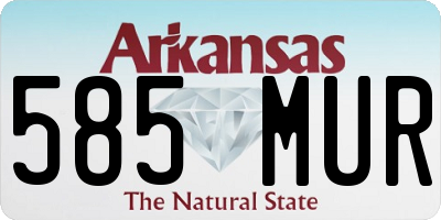 AR license plate 585MUR