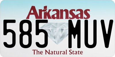 AR license plate 585MUV