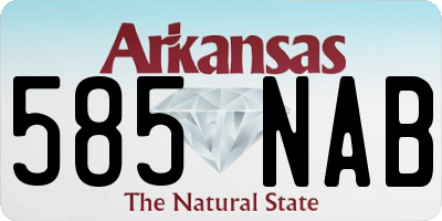 AR license plate 585NAB