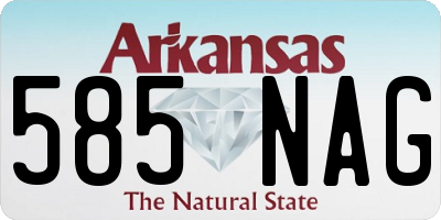 AR license plate 585NAG