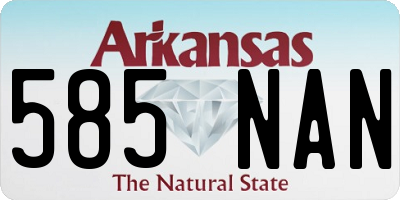 AR license plate 585NAN