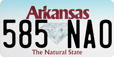 AR license plate 585NAO