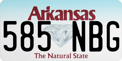 AR license plate 585NBG