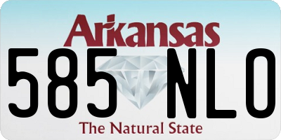 AR license plate 585NLO