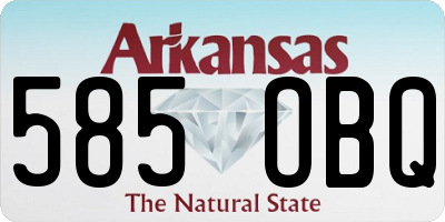 AR license plate 585OBQ