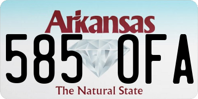 AR license plate 585OFA