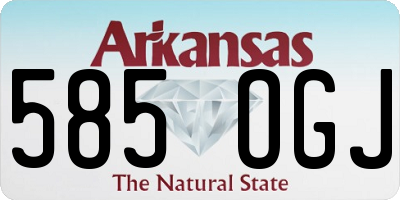AR license plate 585OGJ