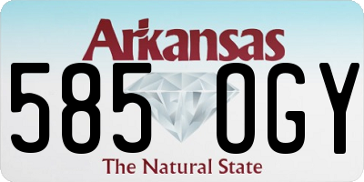 AR license plate 585OGY