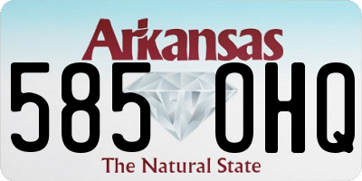 AR license plate 585OHQ