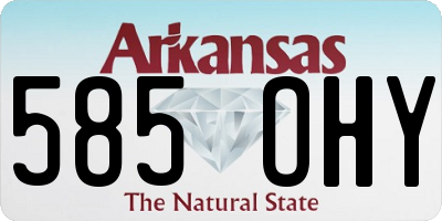 AR license plate 585OHY