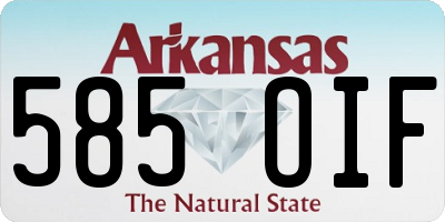AR license plate 585OIF